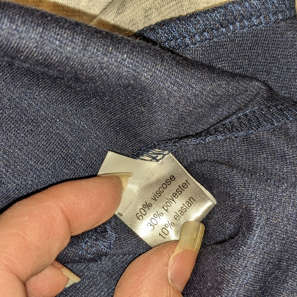 Lila Kass houndstooth blue Navy red white knit midi dress EU size xxxxl us 16.5 - Picture 9 of 15